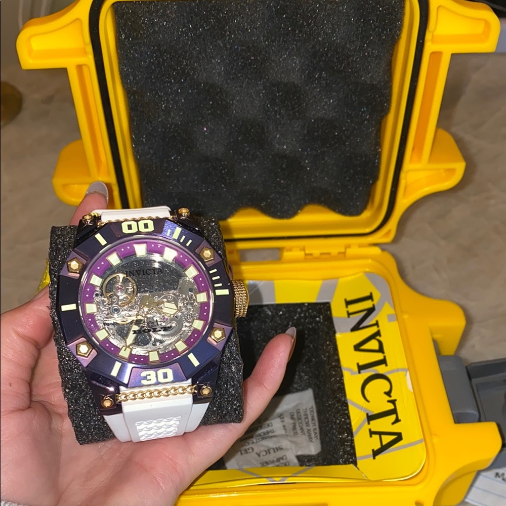 Invicta Men's Gold and White Watch